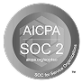 AICPA SOC 2 compliance badge in grayscale.
