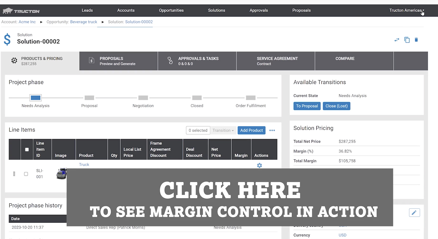 Control margins automatically